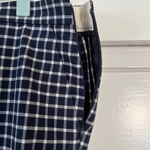 J. Crew Martie Windowpane Cropped Navy Pants G0893 - Picture 4 of 5